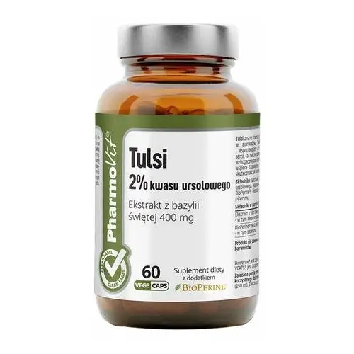 Suplement Tulsi 2% kwasu ursolowego 60 kaps PharmoVit Clean Label