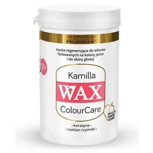 Wax kamilla colourcare maska do włosów farbowanych na jasne kolory 480g Pilomax