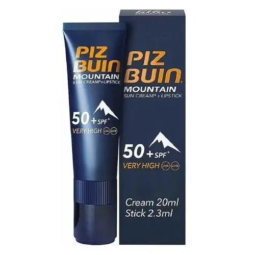 Piz Buin Sun Moutain Cream SPF50+ 20 ml + Lipstick 2,3 ml