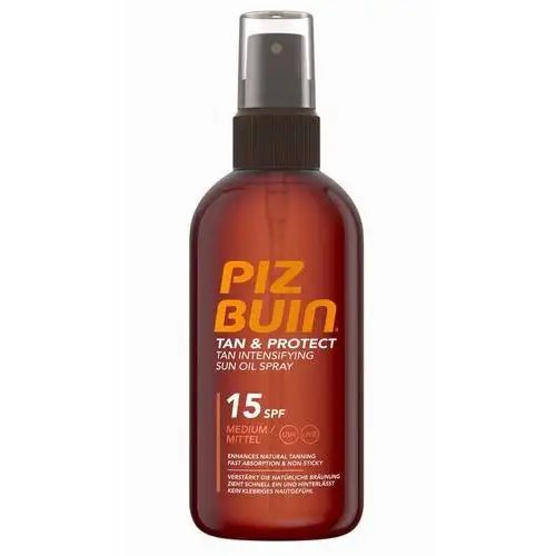 Piz Buin Tan & Protect SPF15 Sun Oil Spray Olejek do opalania przyspieszający opalanie 150 ml