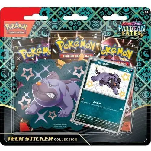 Pokemon tcg Karty paldean fates tech sticker maschiff