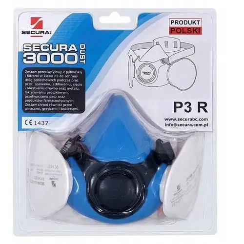 Półmaska Maska przeciwpyłowa z filtrami P3 do szlifowania docierania