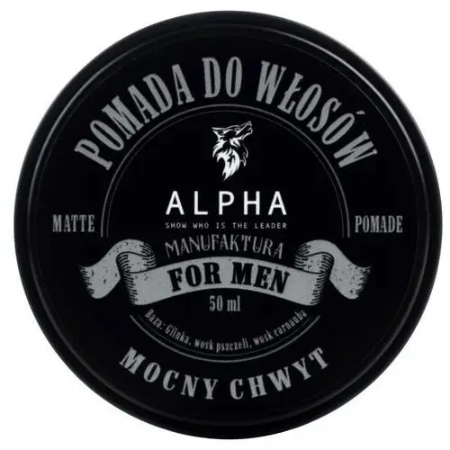 Pomada Do Włosów pasta matowa Mocny Chwyt pomade matte 50ml Alpha Barberia