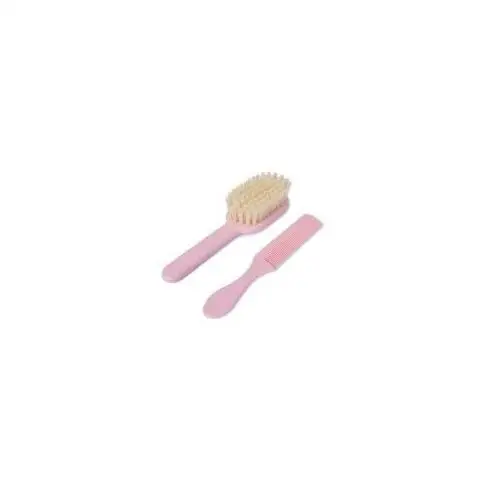 Poupy szczotka i grzebień do włosów dla niemowląt różowy 0 m+