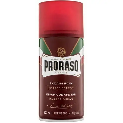 PRORASO Red Shaving Foam pianka do golenia 300 ml dla mężczyzn, 88443