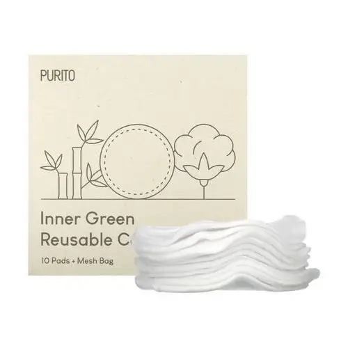 PURITO - Inner Green Reusable Cotton Rounds, 10szt. - wielorazowe płatki kosmetyczne