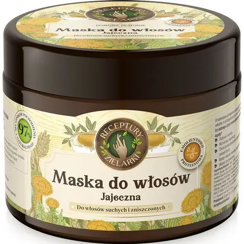 Jajeczna mask emolientowo - proteinowa 300 ml Receptury Zielarki Domowe Tradycje