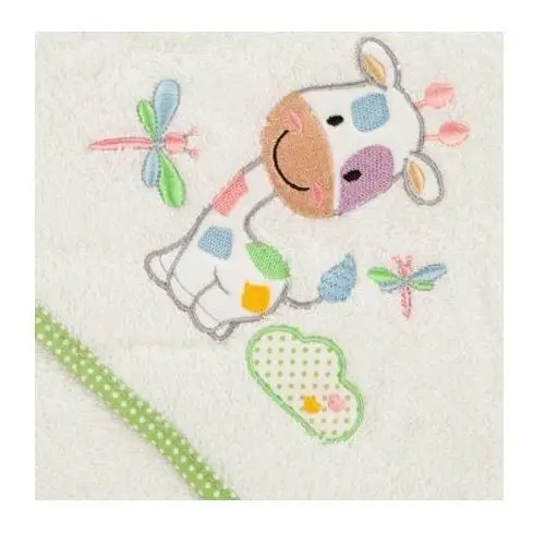 Ręcznik BABY dla dzieci z haftem z żyrafą 50 x 90 cm biały 2