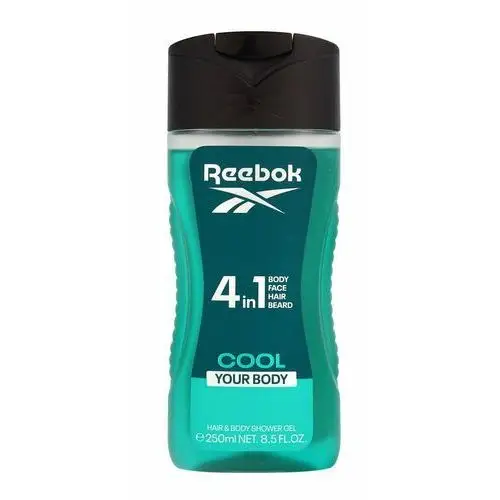 Reebok cool your body odświeżający żel pod prysznic 4 v 1 dla mężczyzn 250 ml