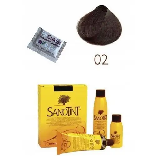 Sanotint Classic Naturalna Farba 02 Black Brown, kolor brąz