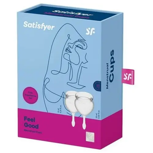 Dwa kubeczki menstruacyjne - satisfyer feel good menstrual cup set przezroczysty Satisyfer