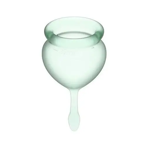 Satisyfer Dwa kubeczki menstruacyjne - satisfyer feel good menstrual cup set jasny zielony