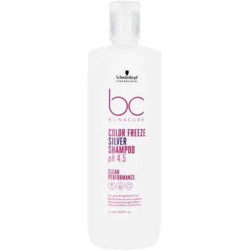 Schwarzkopf bc color freeze silver shampoo ph 4,5 - szampon do włosów siwych, 1000ml