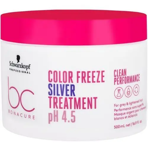 Color freeze silver treatment ph 4,5 - maska niwelująca żółte refleksy, 500ml Schwarzkopf