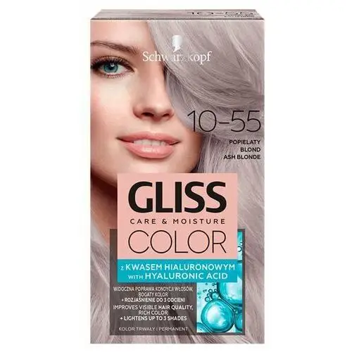 GLISS Schwarzkopf Gliss Color Farba do włosów z kwasem hialuronowym 10-55 Popielaty Blond 142.5 ml