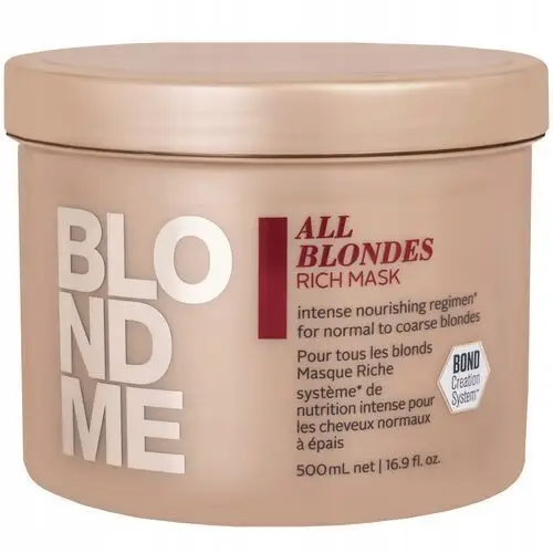 Schwarzkopf Professional BlondMe Bogata Intensywnie Nawilżająca Maska 500ml