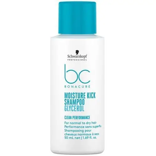 Schwarzkopf Professional BonaCure Moisture Kick szampon nawilżający do włosów normalnych, suchych i kręconych 50ml