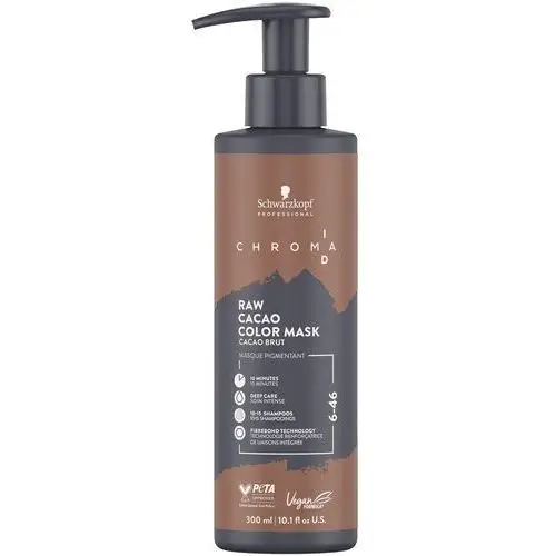 Schwarzkopf professional Schwarzkopf chroma id color mask - maska koloryzująca do włosów, 300ml 6-46 raw cacao