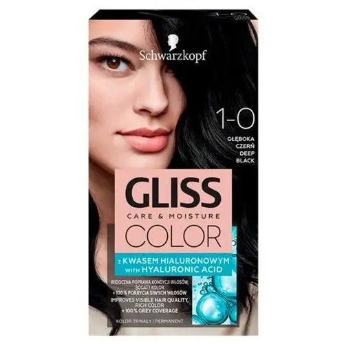 Smakeup.pl gliss color krem koloryzujący do włosów 1-0 głęboka czerń Schwarzkopf