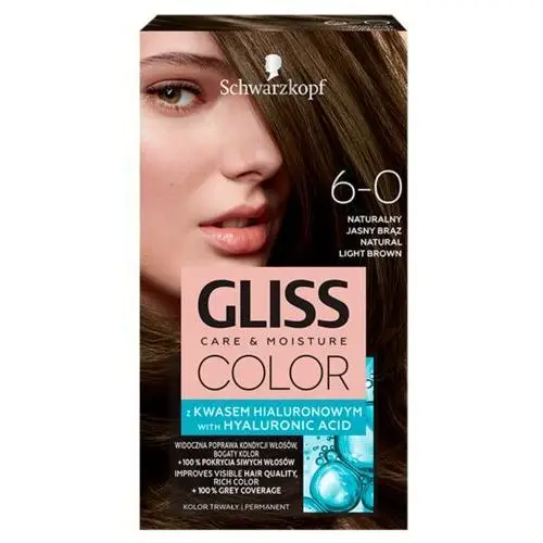 Smakeup.pl Gliss Color krem koloryzujący do włosów 6-0 Naturalny Jasny Brąz, kolor brąz