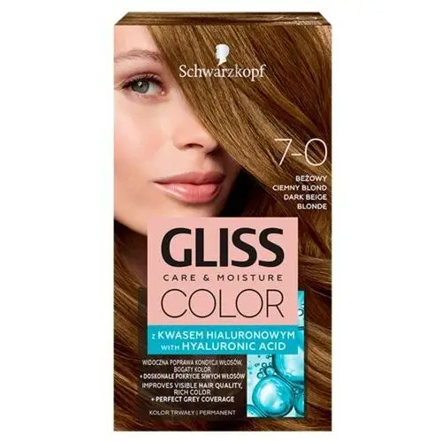 Smakeup.pl Gliss Color krem koloryzujący do włosów 7-0 Beżowy Ciemny Blond