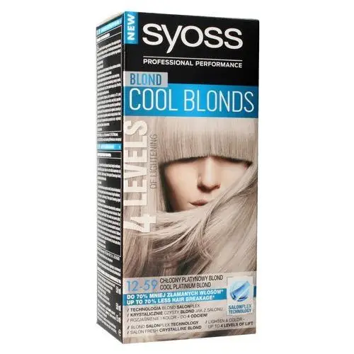 Schwarzkopf Syoss Farba do włosów Cool Blonds 12-59 Chłodny Platynowy Blond 1op., 680521