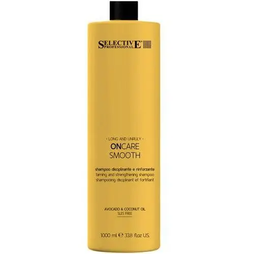 Long and unruly on care smooth - szampon wygładzający do włosów, 1000ml Selective