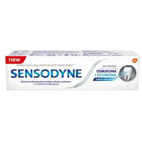 Sensodyne Odbudowa i ochrona whitening pasta do zębów z fluorkiem 75ml