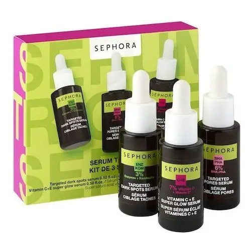 Zestaw 3 serum - zestaw do pielęgnacji twarzy Sephora collection