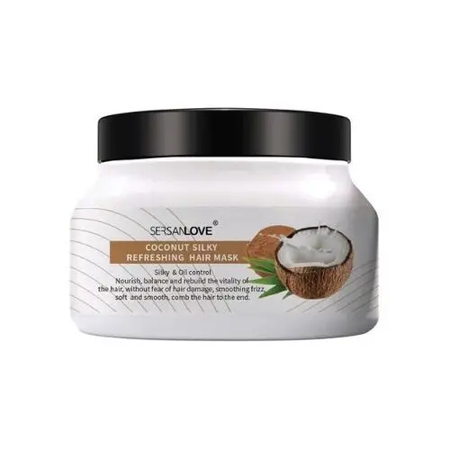 Hair film coconut silky refreshing hair mask, 250g - odświeżająca maska ​​do włosów Sersanlove