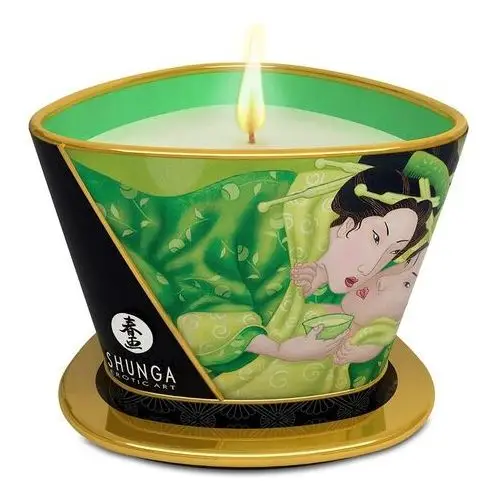 Świeca do masażu green tea Shunga