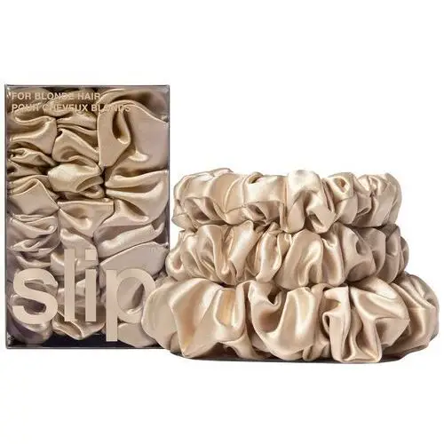 Pure silk back to basics assorted scrunchies - blonde Slip