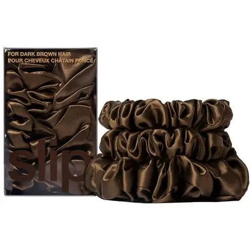 Slip Pure Silk Back To Basics Assorted Scrunchies - Dark brown