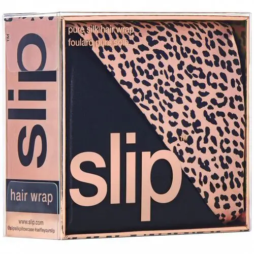 Pure silk hair wrap wild leopard Slip