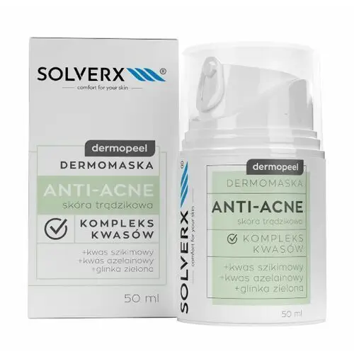 Solverx dermopeel dermomask anti-acne maska dla cery trądzikowej