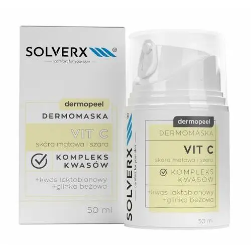 Dermopeel dermomask vit c maska rozświetlająca cerę Solverx