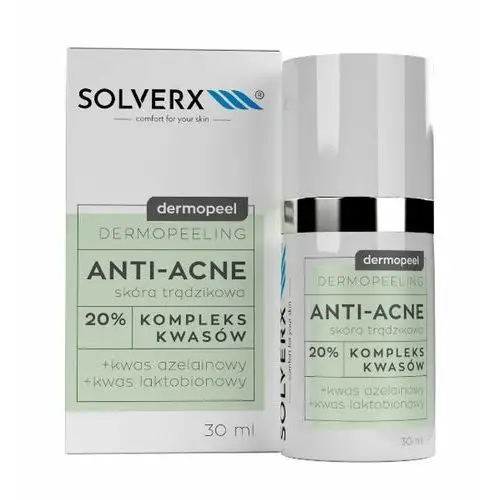 Dermopeel dermopeeling anti-acne peeling 20% dla cery trądzikowej (kwas azelainowy + laktobionowy) Solverx