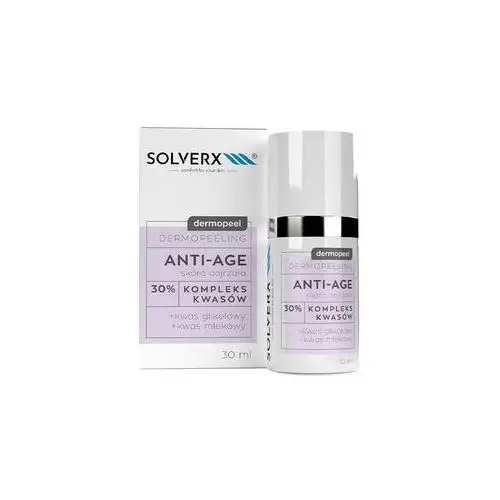 Solverx Peeling do twarzy z kwasem glikolowym i mlekowym 30 ml dermopeel