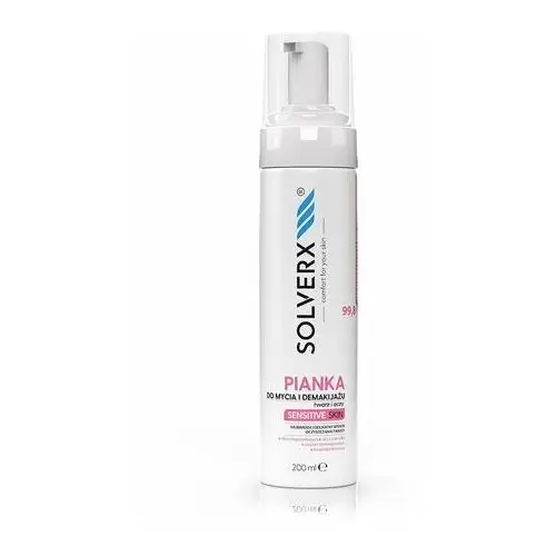 Solverx Pianka do mycia twarzy i demakijażu sensitive skin 200 ml sensitive skin