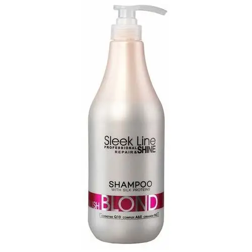 STAPIZ Sleek Line BLOND BLUSH - Szampon różowy z jedwabiem do włosów blond 1000ml