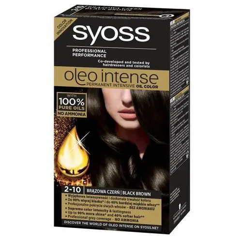 Syoss Oleo Intense Farba do włosów 2-10 brązowa czerwień, kolor brąz