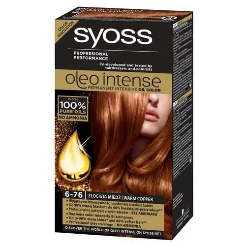 Syoss Oleo Intense Farba do włosów 6-76 złocista miedź