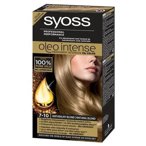 Oleo intense farba do włosów 7-10 naturalny blond Syoss