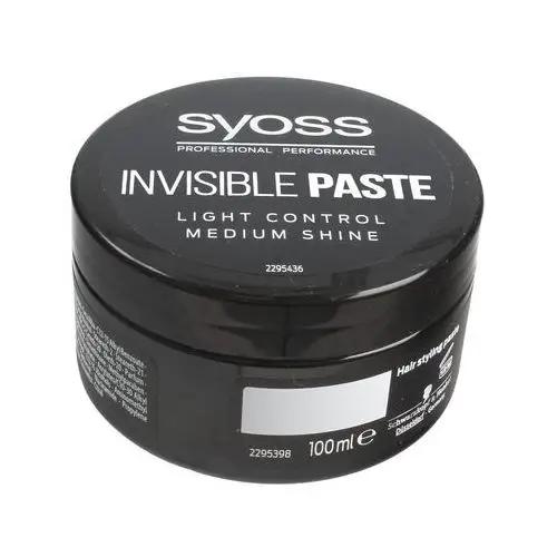 Syoss Schwarzkopf pasta do włosów invisible 100ml