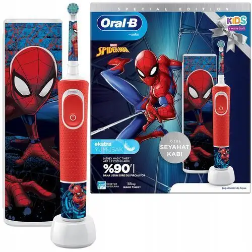 Szczoteczka Elektryczna Dla Dzieci Oral-B Vitality Kids Spiderman Travel