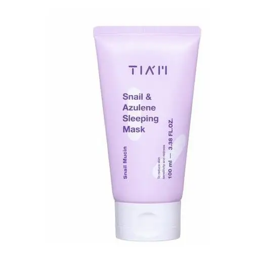 TIAM (Tube) Snail & Azulene Sleeping Mask - Nawilżająca maska na noc z azulenem