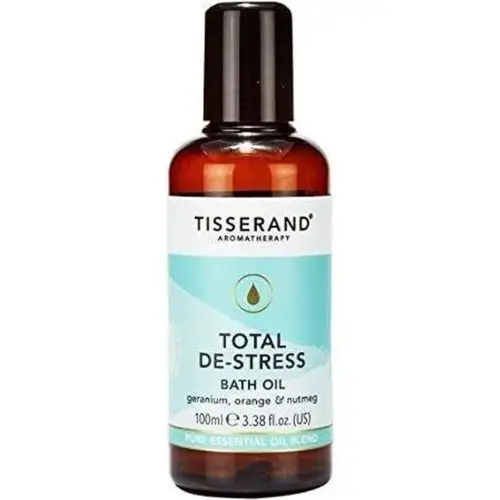 Tisserand Total de-stress bath oil - olejek do kąpieli geranium + pomarańcza + gałka muszkatołowa (100 ml)