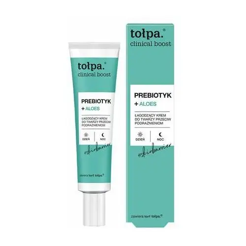 Tołpa. prebiotyk + aloes łagodzący krem do twarzy przeciw podrażnieniom, 40 ml