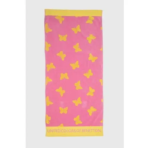 United Colors of Benetton ręcznik bawełniany dziecięcy kolor różowy, 6BI20800J.G.G.Seasonal