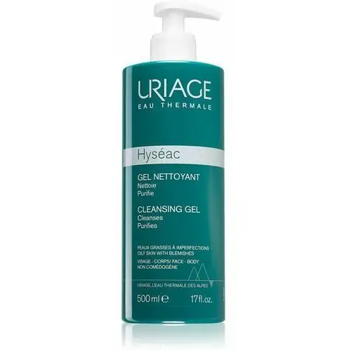 Uriage hyséac cleansing gel delikatny żel oczyszczający do twarzy i ciała 500 ml